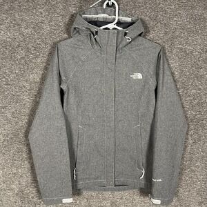 The North Face HyVent 2.5L Jacket Womens‎ XS Gray Hooded Waterproof Rain Coat